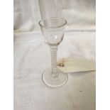 CORDIAL TWIST GLASS - SLIGHT CHIP TO BASE (AF)