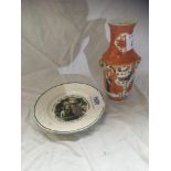 ORIENTAL VASE & PLATE (AF)