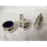 3 PCE SILVER CONDIMENT SET