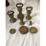 8 BRASS IMPERIAL WEIGHTS