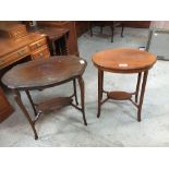 2 MAHOGANY OCCASIONAL TABLES(AF)