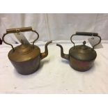 2 COPPER KETTLES