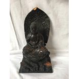 WOODEN CARVED BUDDAH (AF)