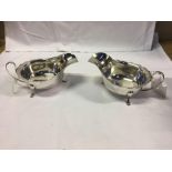 PAIR SILVER SAUCE BOATS