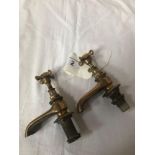 PAIR BRASS TAPS