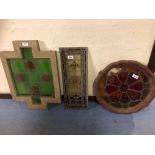 3 STAINED GLASS WINDOWS (AF)