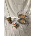 NORITAKE CAKESTAND COFFEE POT & DISH