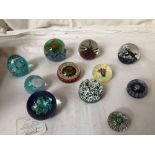 BOX 11 PAPERWEIGHTS- SCOTTISH GLASS ETC