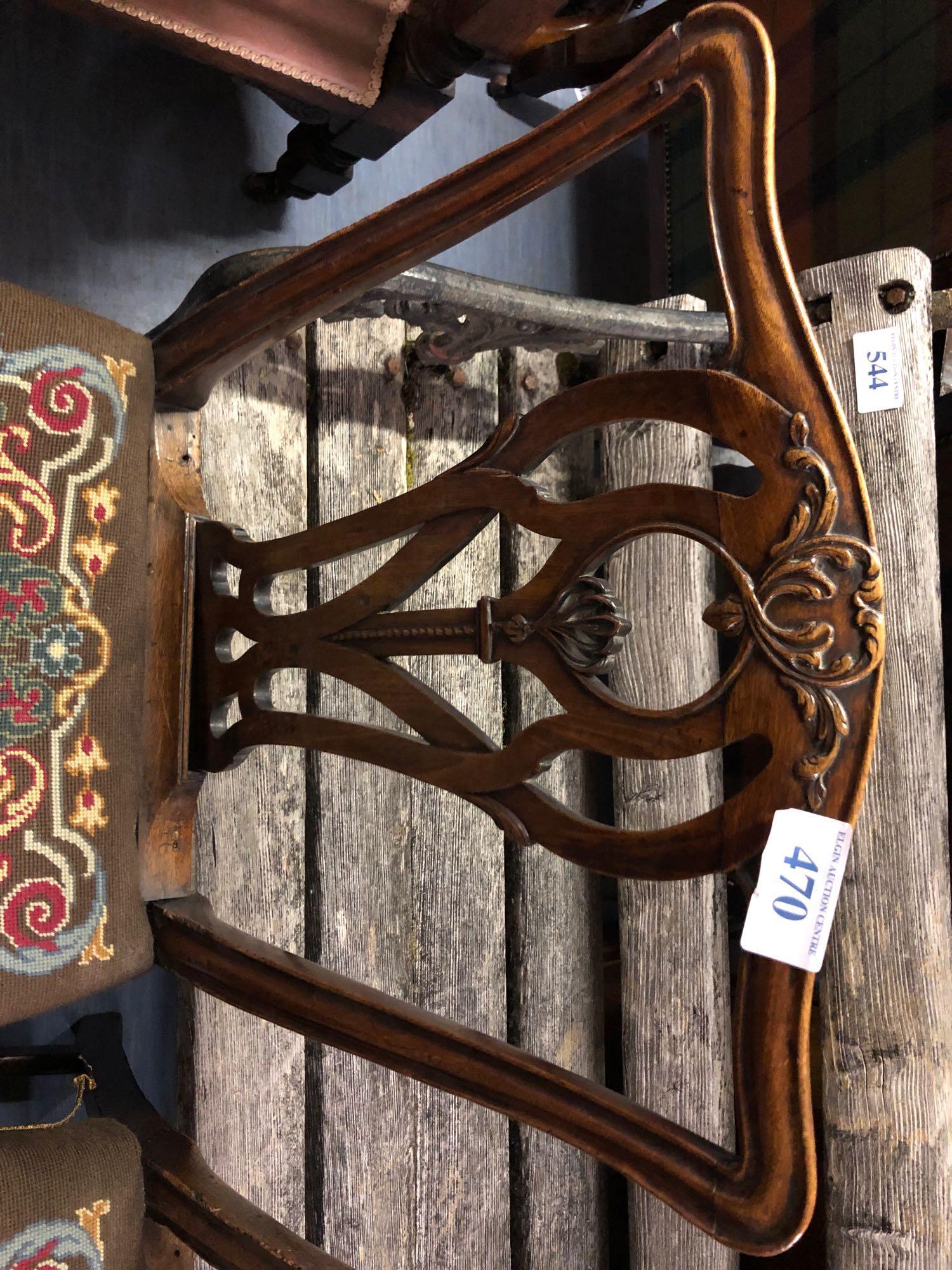 2 MAHOGANY D R CHAIRS - Image 5 of 6