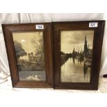 2 WOODEN FRAMED PHOTOS