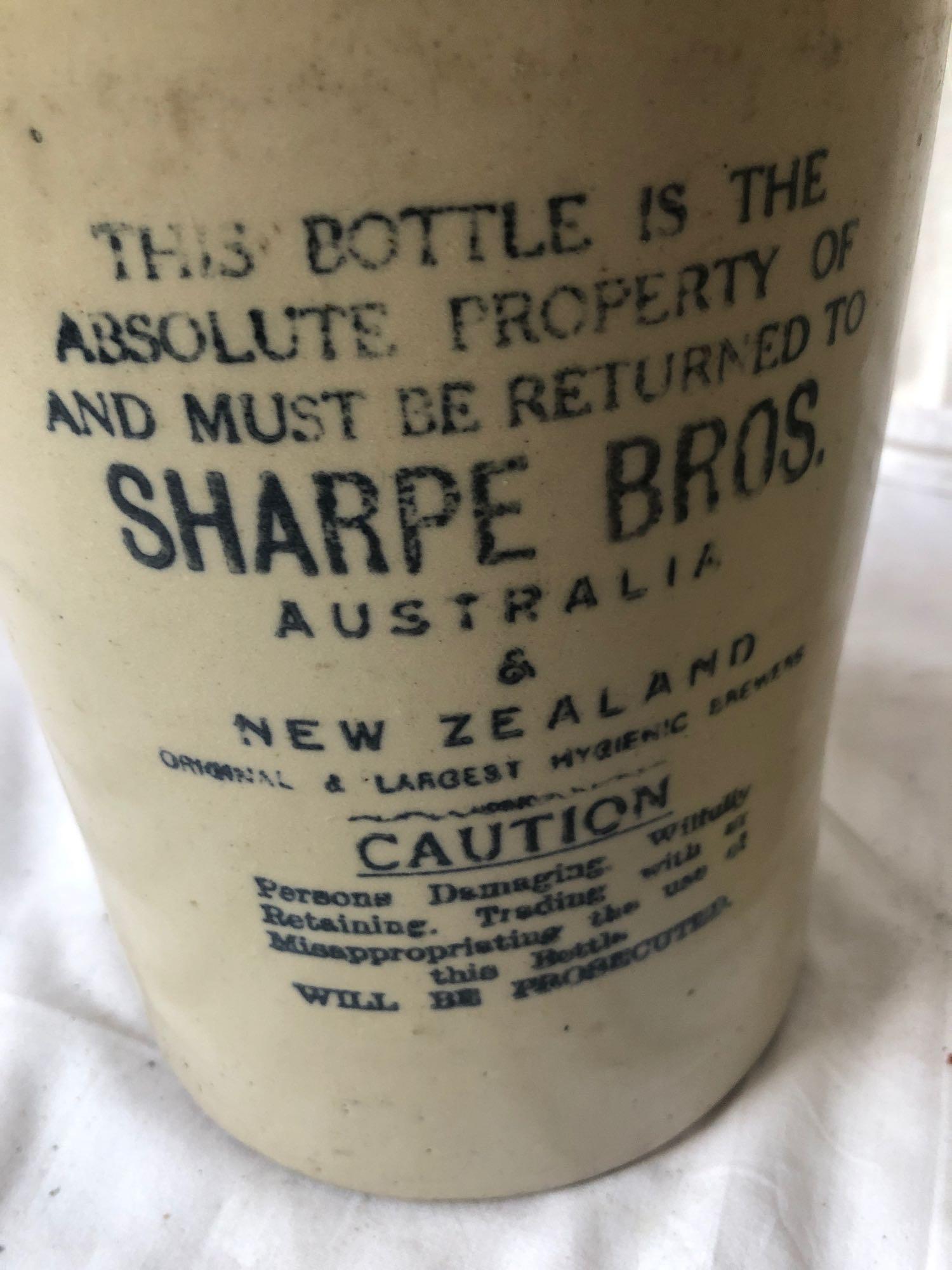 3 STONEWARE JARS-SHARPE BROS AUSTRALIA / NZ (AF) - Image 4 of 8