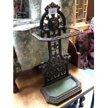 WROUGHT IRON BROLLEY STAND