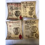 4 ROYAL DOULTON LOVING CUP CERTIFICATES (AF)