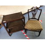 MAHOGANY CHAIR & TROLLEY (AF)