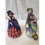 2 ROYAL DOULTON FIGURES- DOLLY VARDON &VICTORIAN LADY HN728(AF)