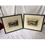 PAIR PRINTS W DANIELL LOCH BROOM & GARELOCHHEAD