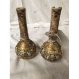 PAIR SATSUMA VASES- DAMAGED (AF)