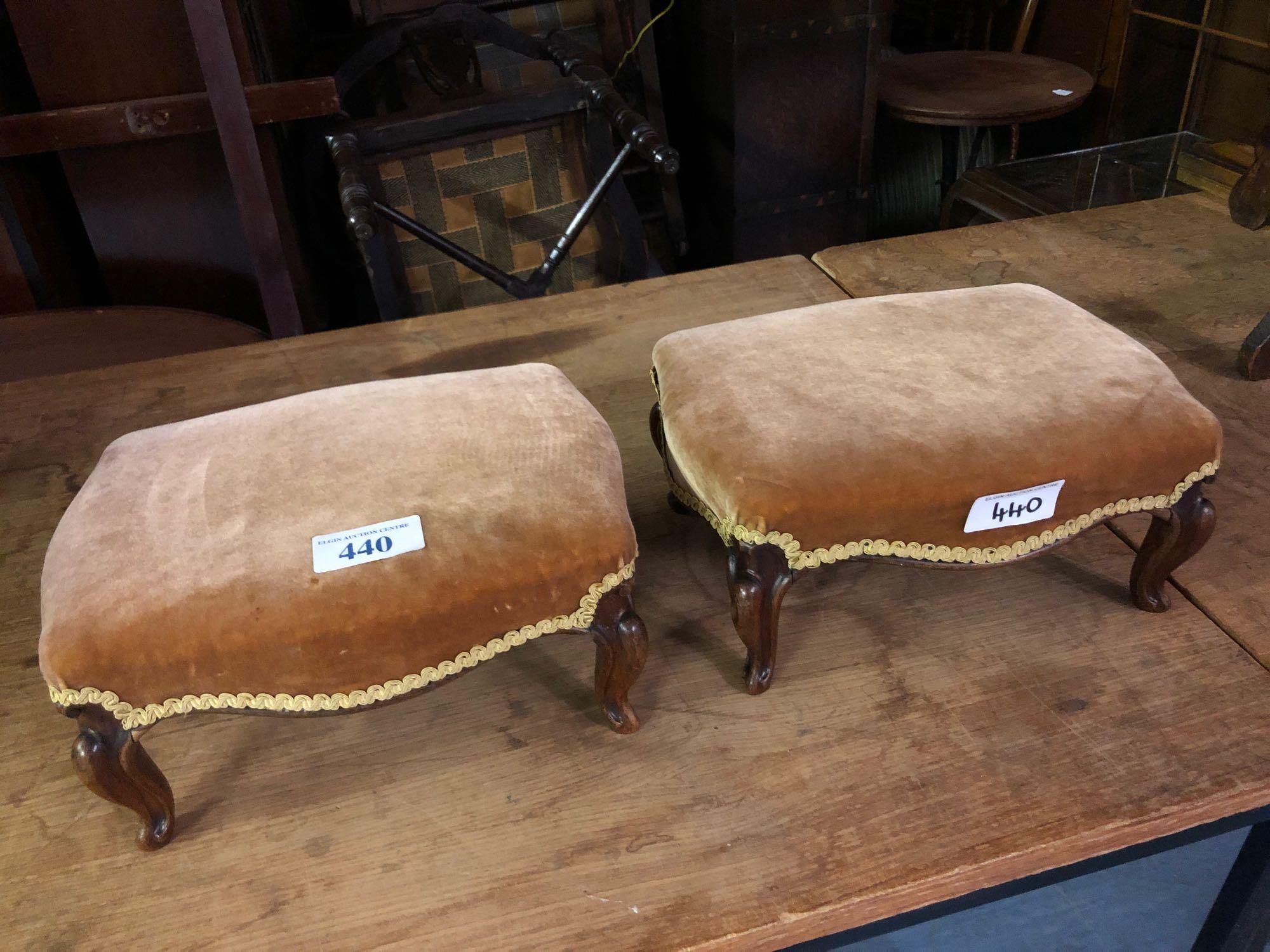 2 SMALL FOOT STOOLS