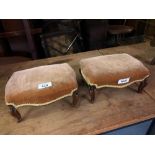 2 SMALL FOOT STOOLS