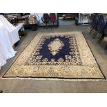 BLUE FLORAL WOOL RUG