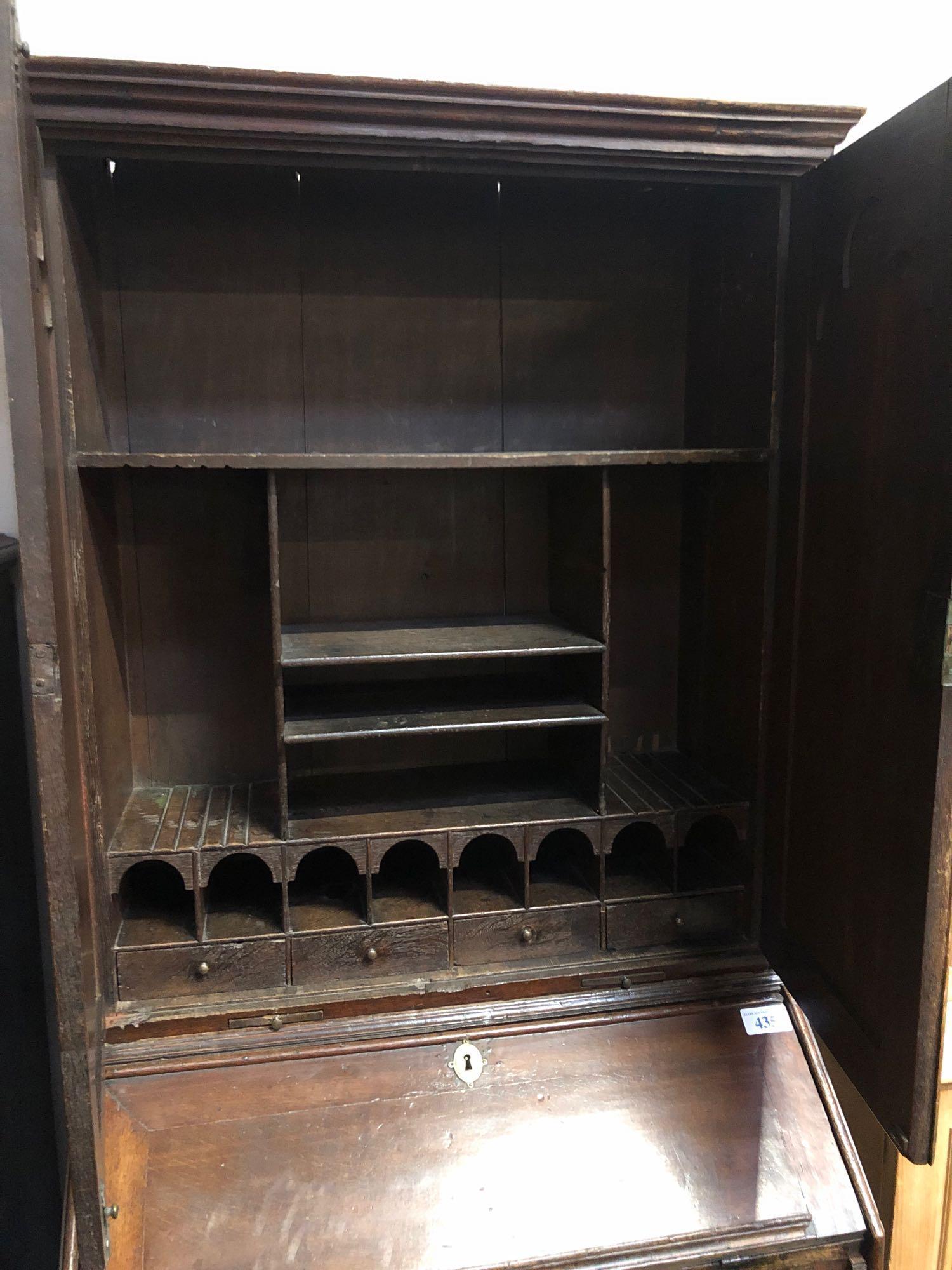 MAHOGANY BUREAU BOOKCASE (AF) - Image 3 of 9