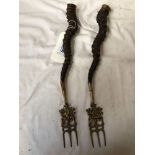 PAIR HORNED FORKS