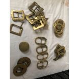 BOX BRASS HORSE BUCKLES/ HARNESS