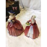 2 ROYAL DOULTON FIGURINES JANET 1537 & GENEVIEVE --