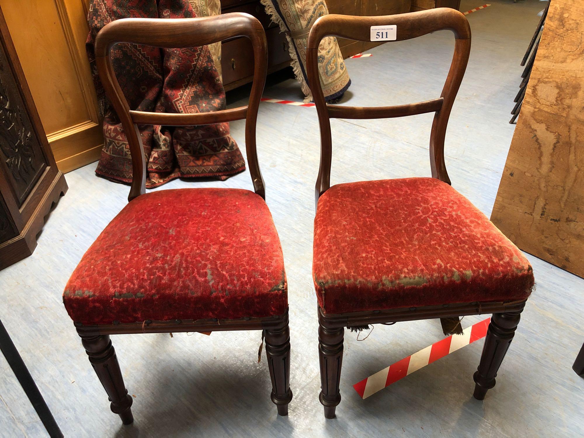 2 ROSEWOOD DINING CHAIRS (AF)
