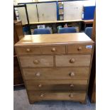 3 OVER 4 PINE CHEST DRAWERS (AF)
