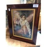 ROSEWOOD FRAMED TAPESTRY