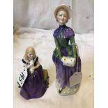 2 ROYAL DOULTON FIGURINES FLORENCE 2745 AFFECTION 2236