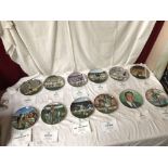 SET 12 CELTIC F C PLATES WITH CERTIFICATES BY DANBURY MINT