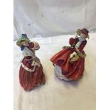 2 ROYAL DOULTON FIGURINES- TOP O THE HILL 1834CHRISTMAS MORN 1992