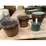 2 WOODEN BUCKETS (AF)