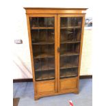 OAK GLAZED BOOKCASE