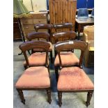 6 MAHOGANY CHAIRS (4 + 2)