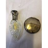 WALKER & HALL SILVER SNUFF BOX & SCENT BOTTLE