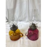 2 OIL LAMPS