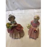 2 SMALL ROYAL DOULTON FIGURINES CISSIE 1809 TINKLE BELL 1677