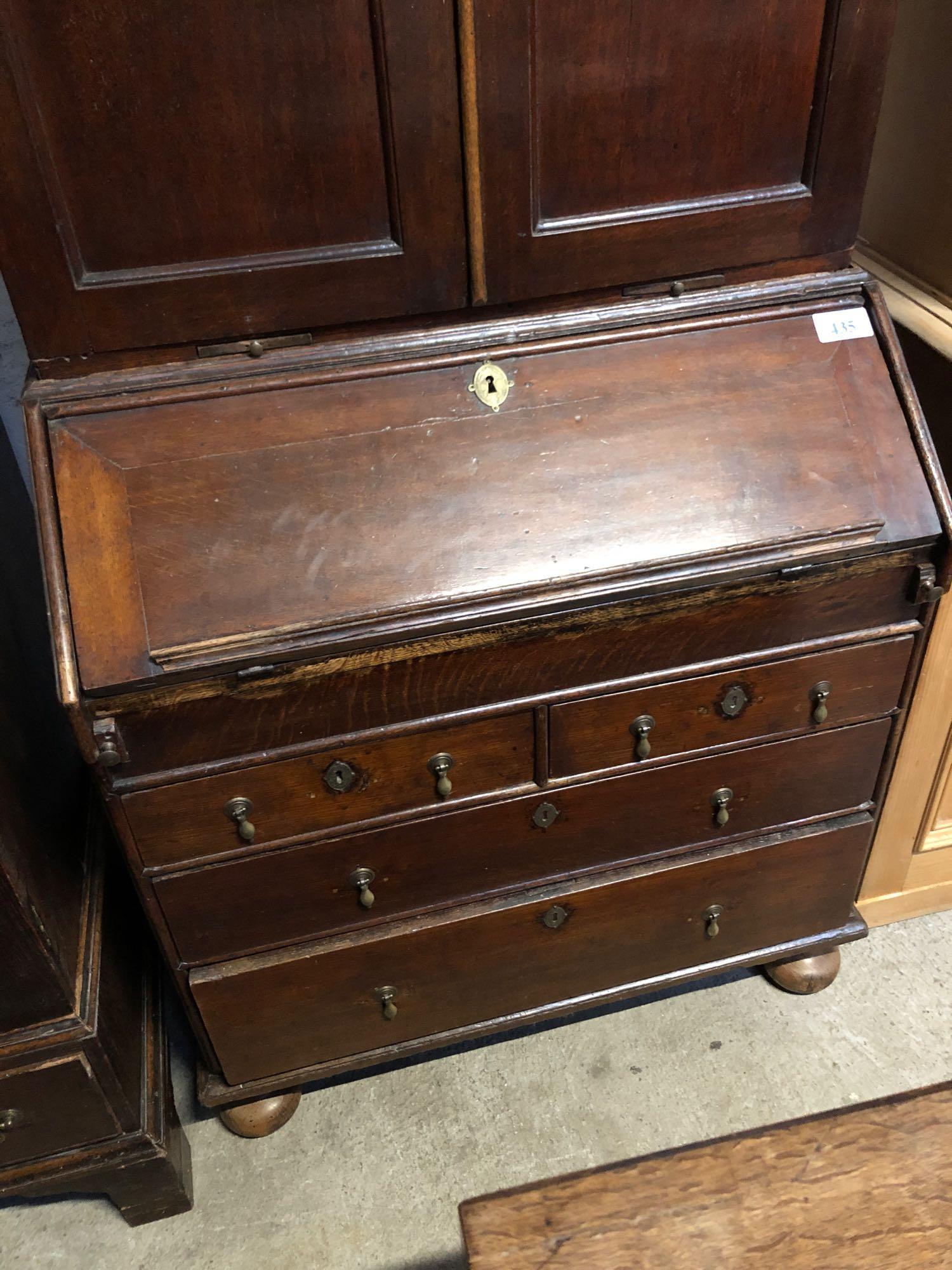 MAHOGANY BUREAU BOOKCASE (AF) - Image 2 of 9