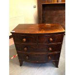 2 OVER 2 BOW FRONT CHEST DRAWERS (AF)