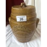 STONEWARE BARREL MRS BRANDER HUNTLY (AF)