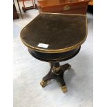 BLACK & GILT HALL TABLE