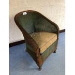 GREEN CANE CHAIR