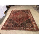 RED PERSIAN WOOL RUG