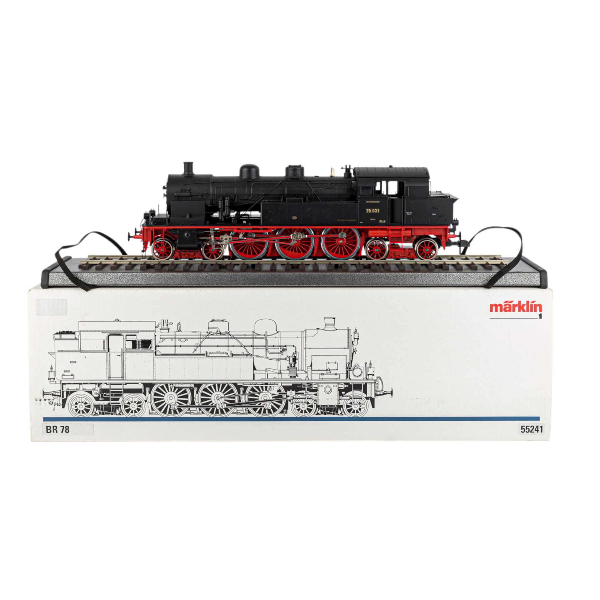 MÄRKLIN Dampflokomotive BR 78 der DRG, Spur 1,BN 78 031 auf Präsentationsgleis, 55241 im Orig-Karton