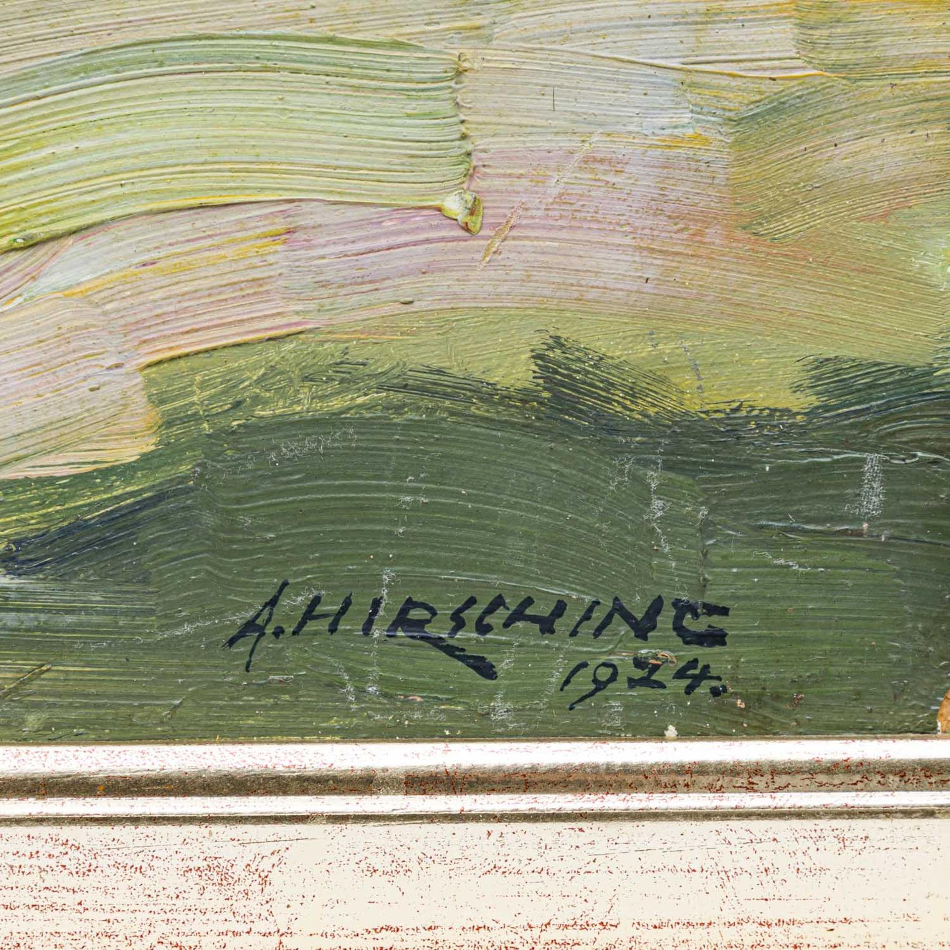 HIRSCHING, AUGUST (1889-1962), "Burgruine in Bergtal",Bodenseeumgebung, u.re. signiert und datiert - Image 3 of 4