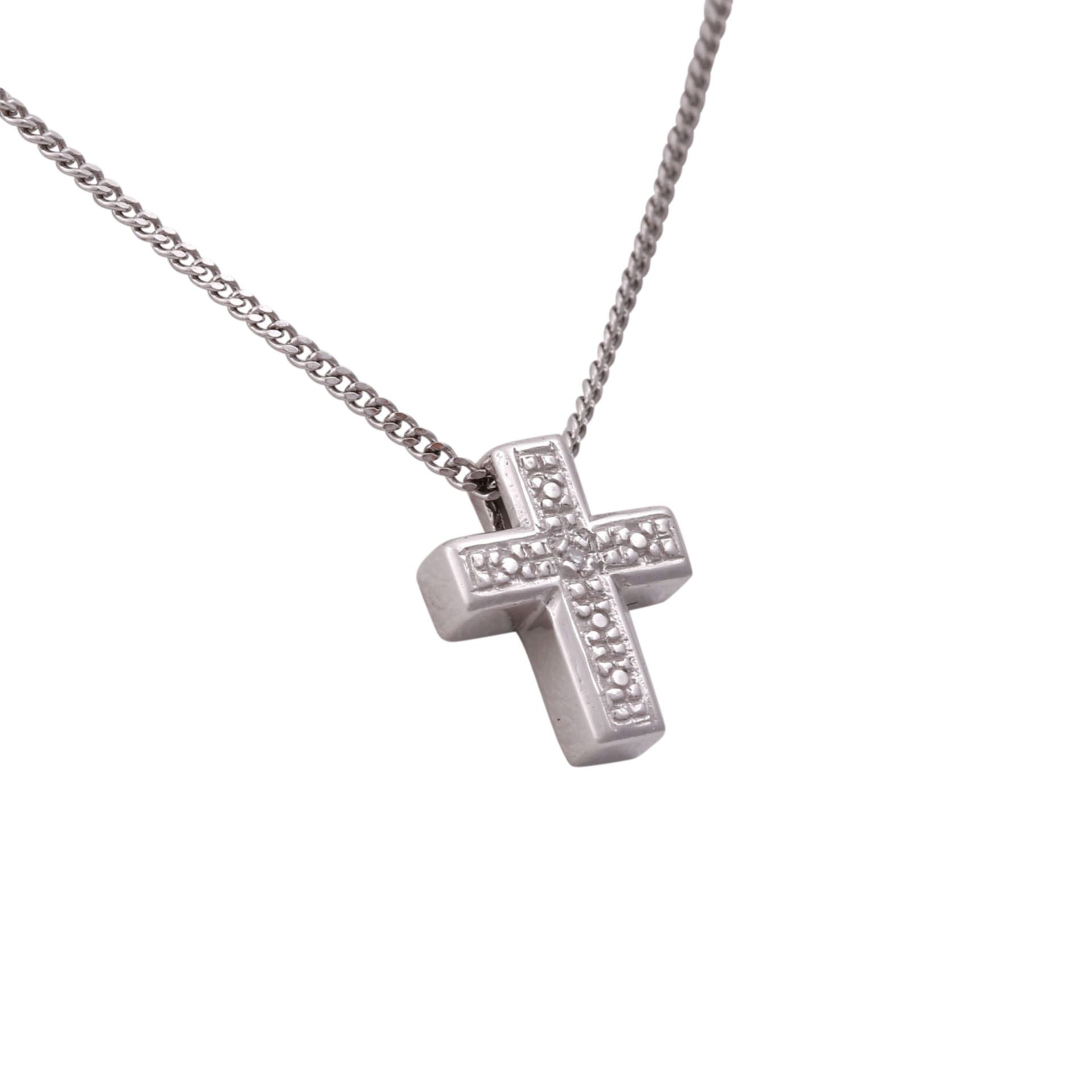 Kleines Kreuz mit Diamant - Bild 2 aus 4