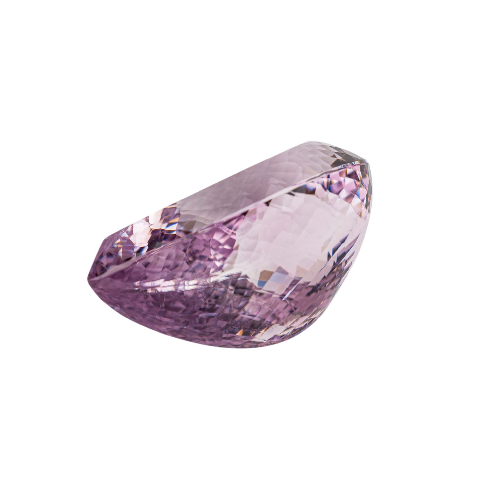 Loser, zartvioletter Rose de Francs Amethyst, ca. 147 ct., - Bild 4 aus 5